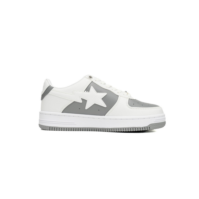 BP A Bathing Ape Bape Sta Low Grey White