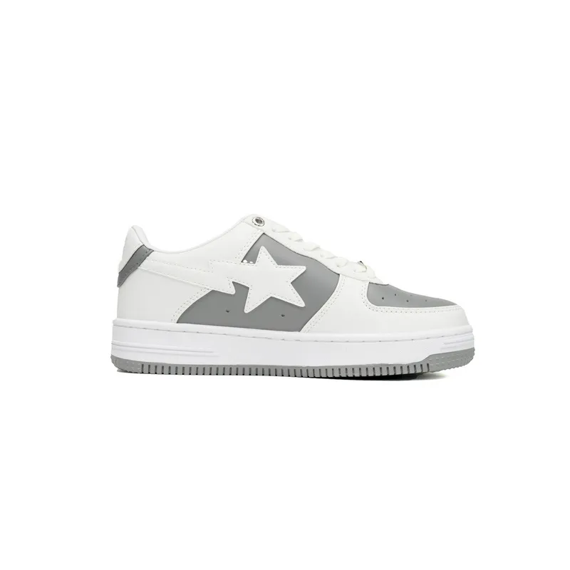 BP A Bathing Ape Bape Sta Low Grey White