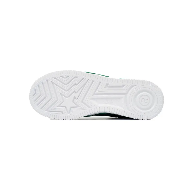 BP A Bathing Ape Bape Sta Low White Green Star