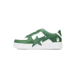 BP A Bathing Ape Bape Sta Low White Green Star