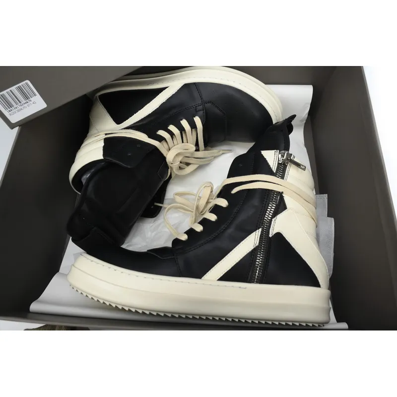RICK OWENS/RO Geobasket Black and White