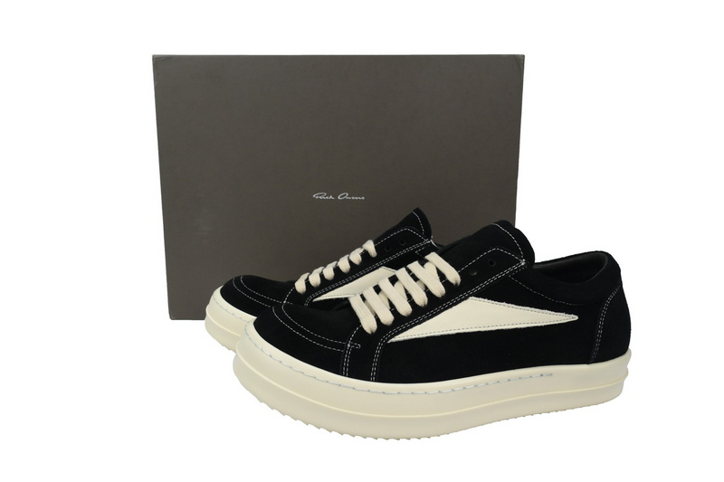 Rick Owens Suede Vintage 'Black Milk White’