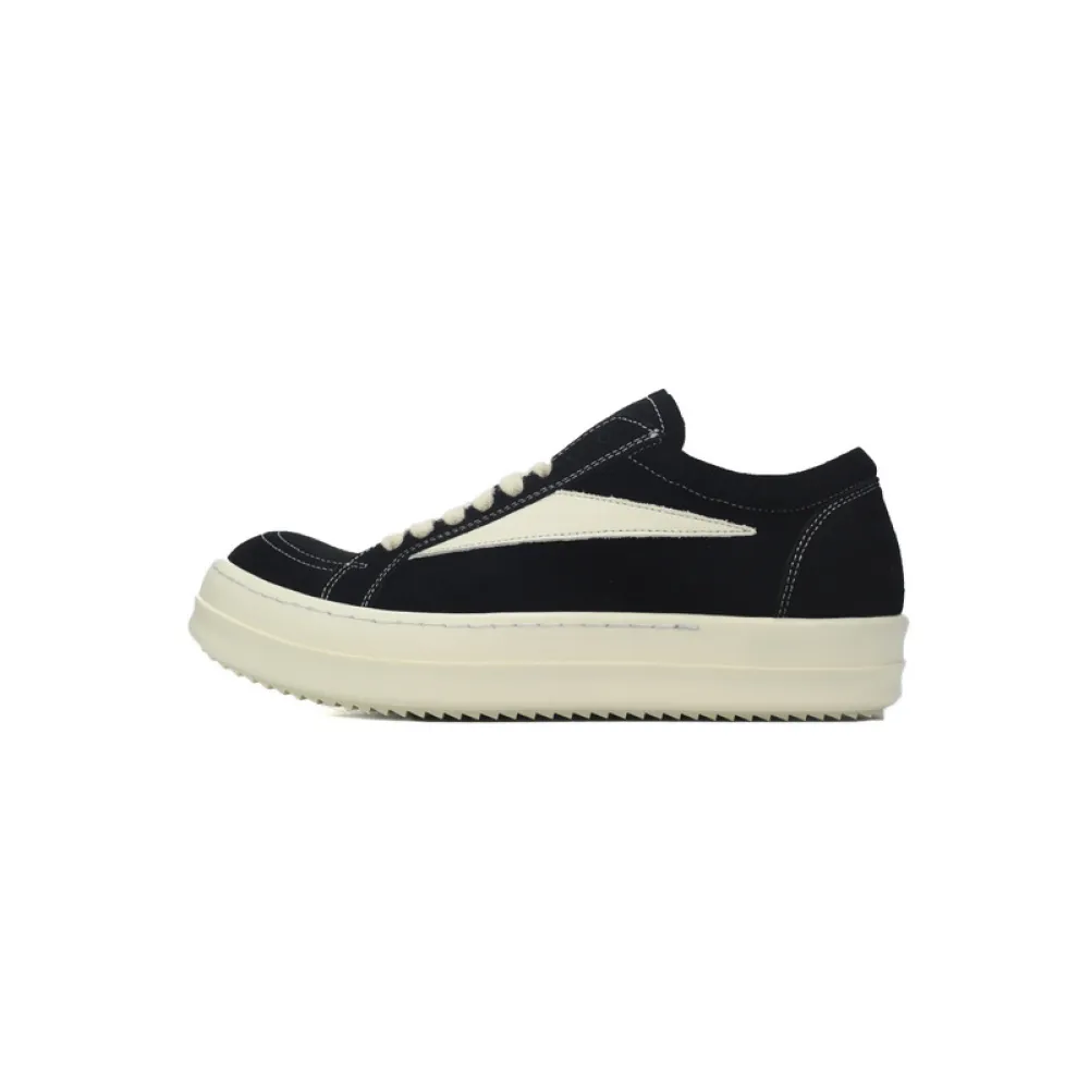 Rick Owens Suede Vintage 'Black Milk White’