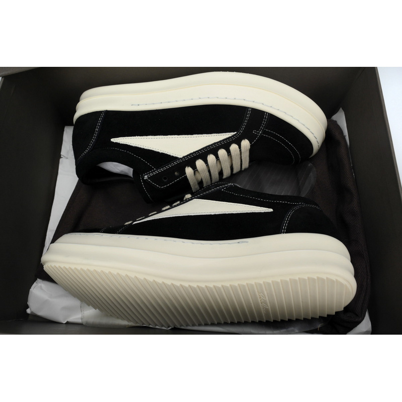 Rick Owens Suede Vintage 'Black Milk White’