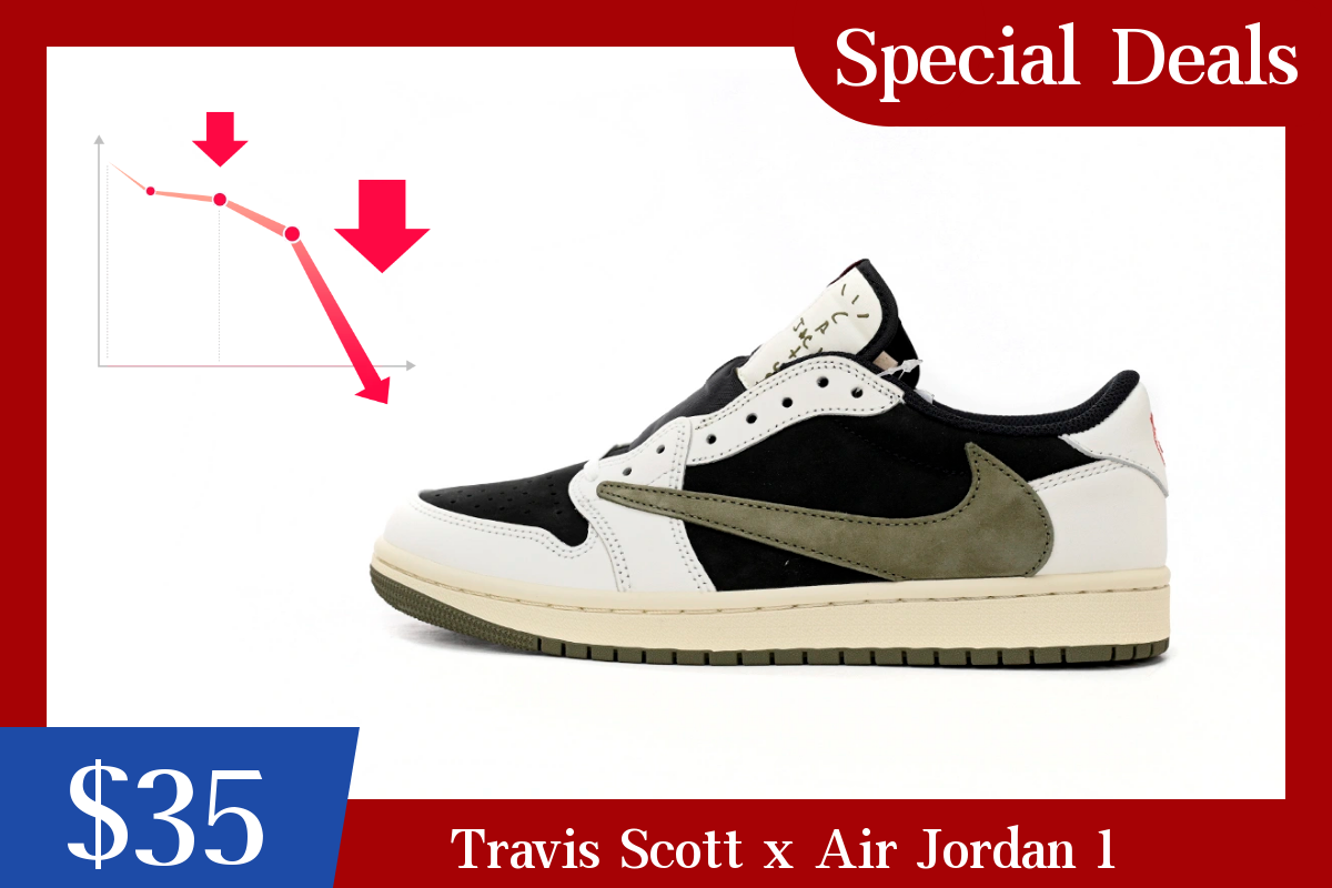 🔥 Travis Scott x Air Jordan 1 Low OG Olive