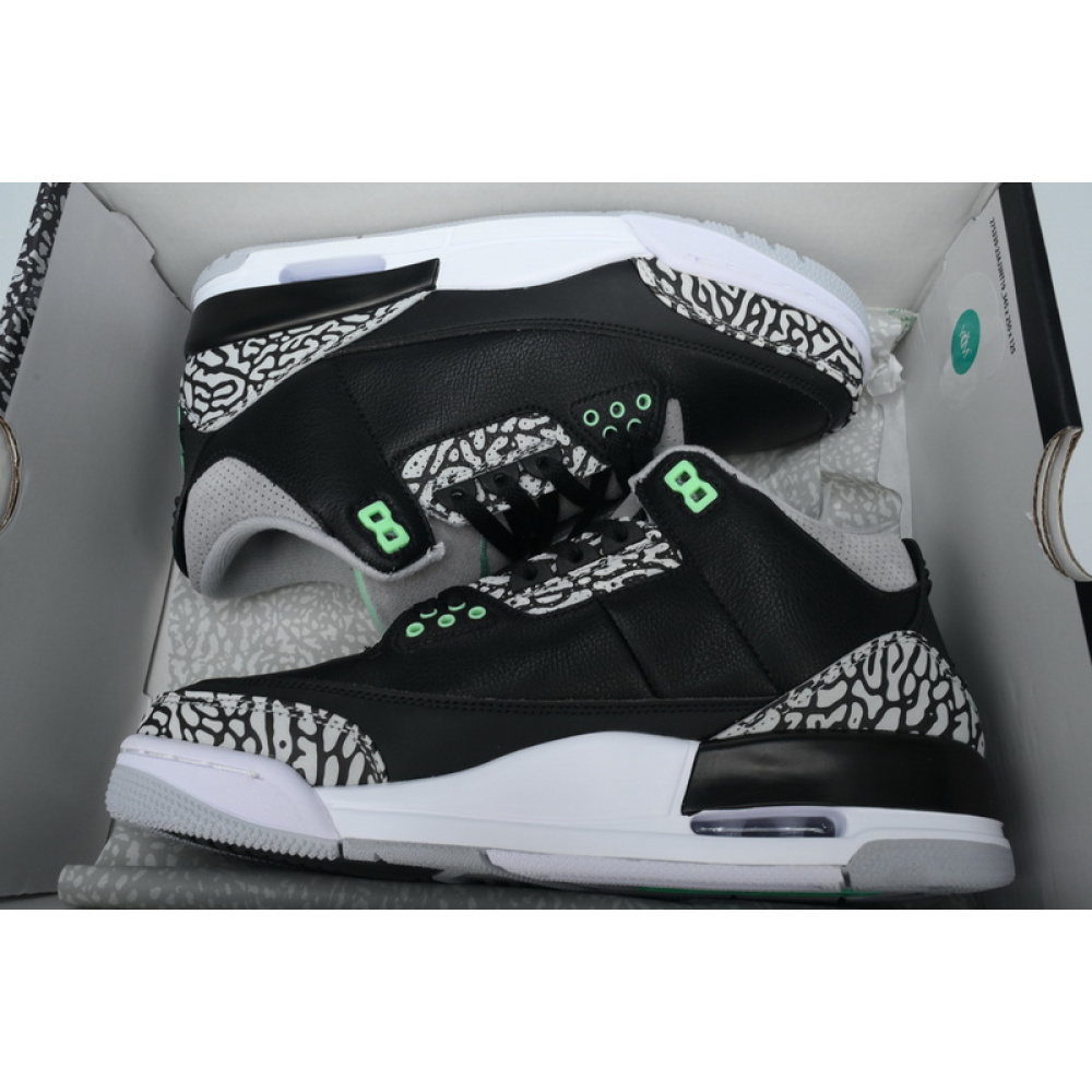PB Air Jordan 3 Retro 'Green Glow'
