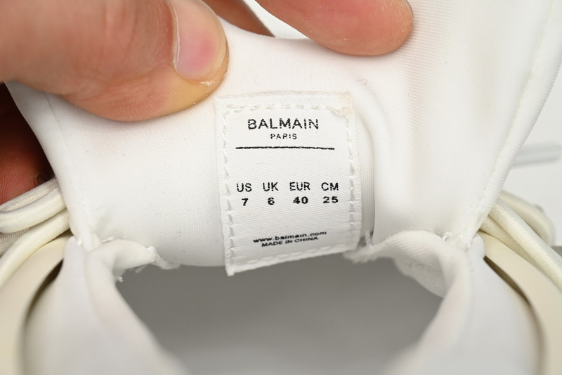 BALMAIN Multikolor Buty sportowe Black, white, and green