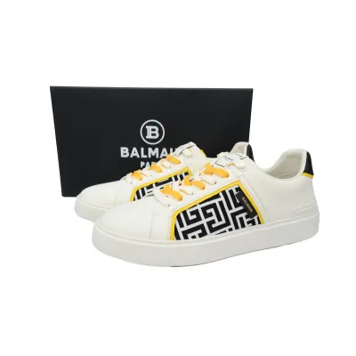 BALMAIN B-Skate Pattern White and Yellow 02