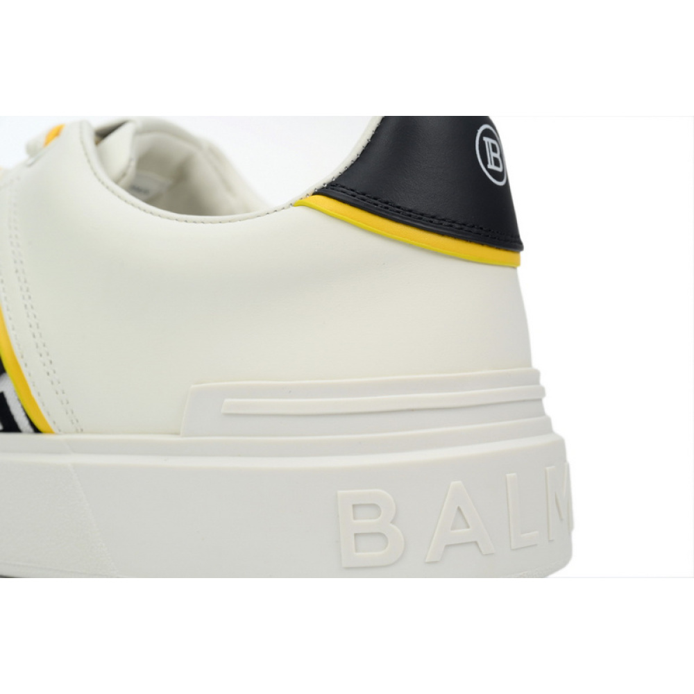 BALMAIN B-Skate Pattern White and Yellow
