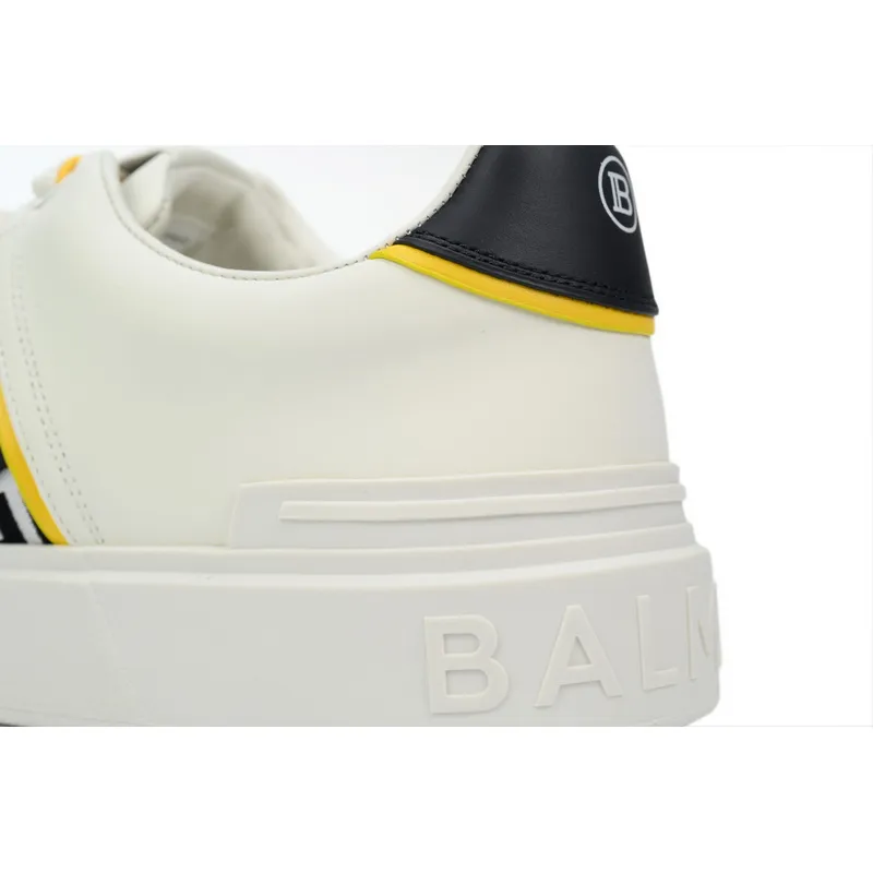 BALMAIN B-Skate Pattern White and Yellow