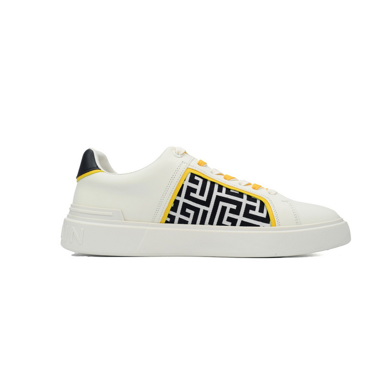 BALMAIN B-Skate Pattern White and Yellow