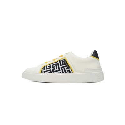 BALMAIN B-Skate Pattern White and Yellow 01