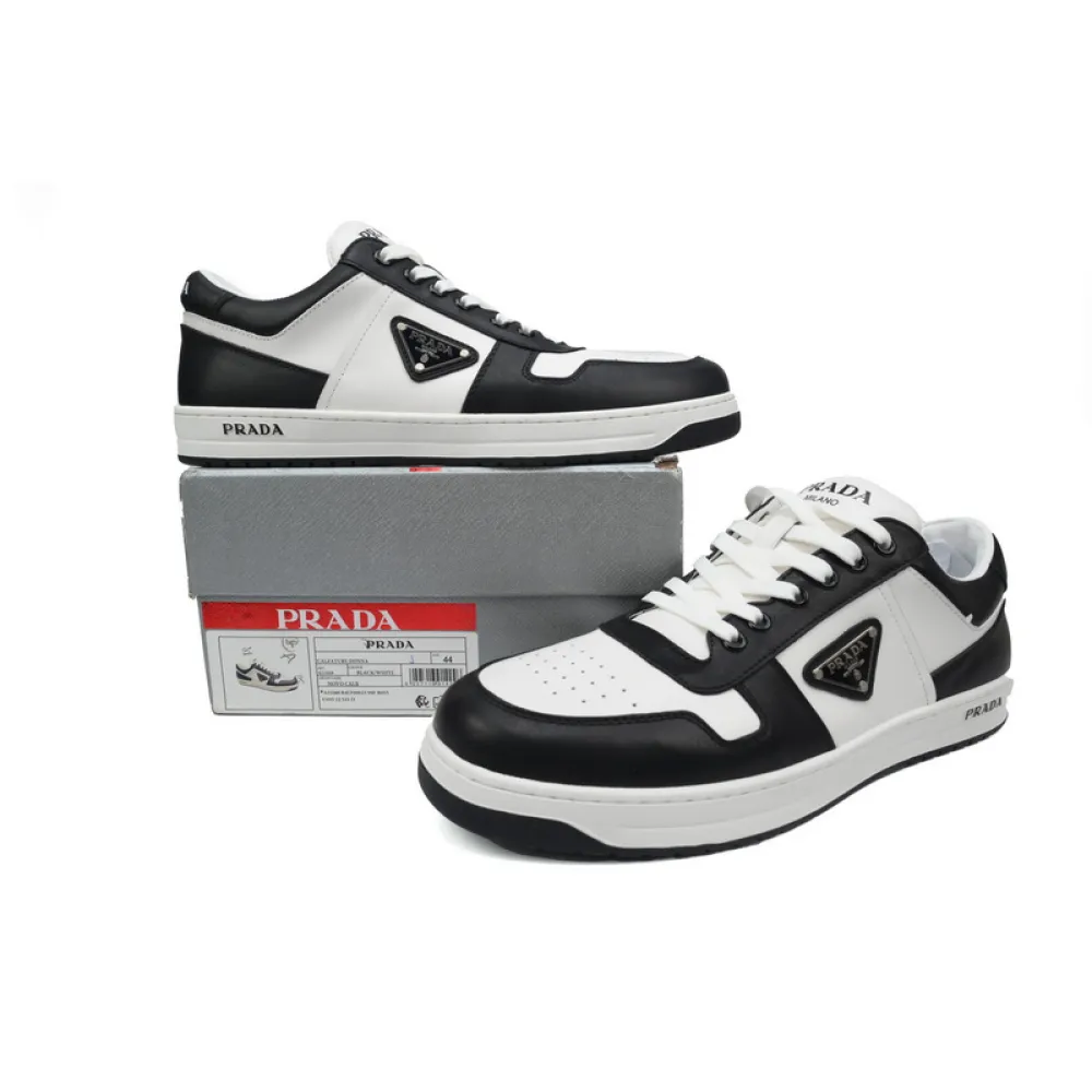 Prada Downtown Low Sneakers Black and White