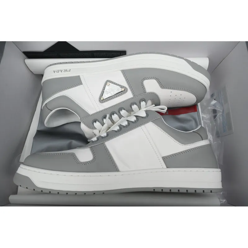 Prada Downtown Low Sneakers Grey White