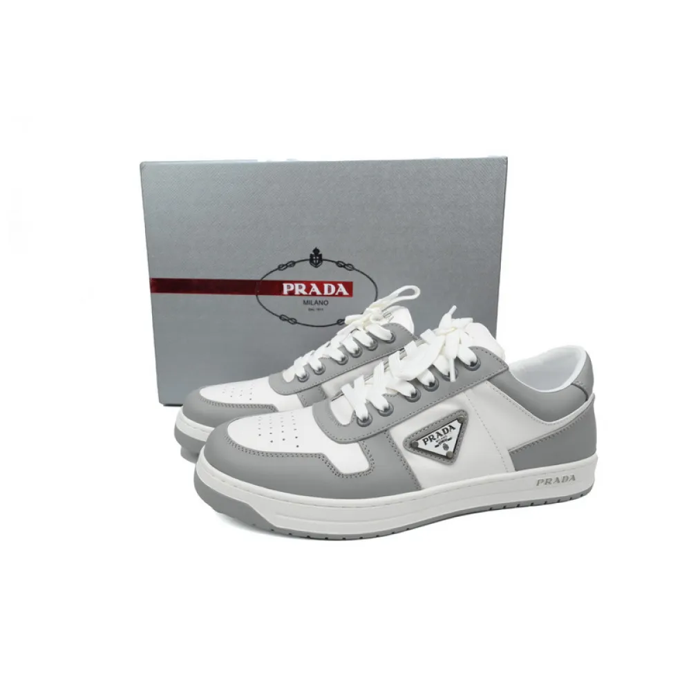 Prada Downtown Low Sneakers Grey White