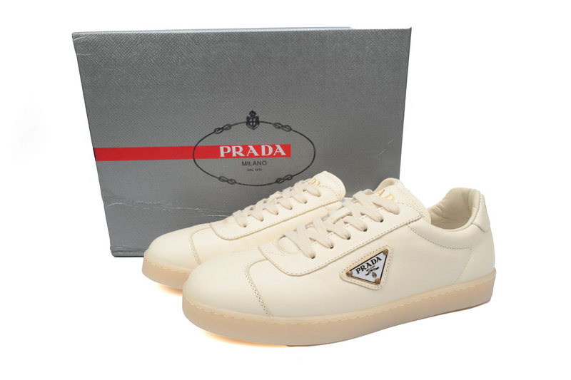 Prada Downtown Low Sneakers Rice White