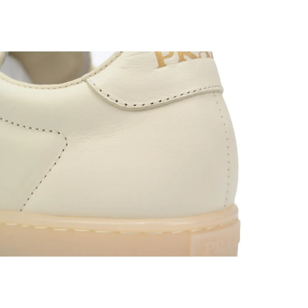 Prada Downtown Low Sneakers Rice White