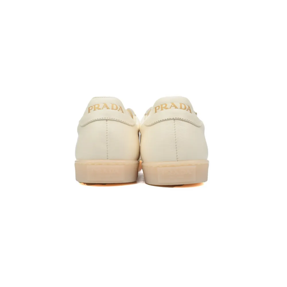 Prada Downtown Low Sneakers Rice White