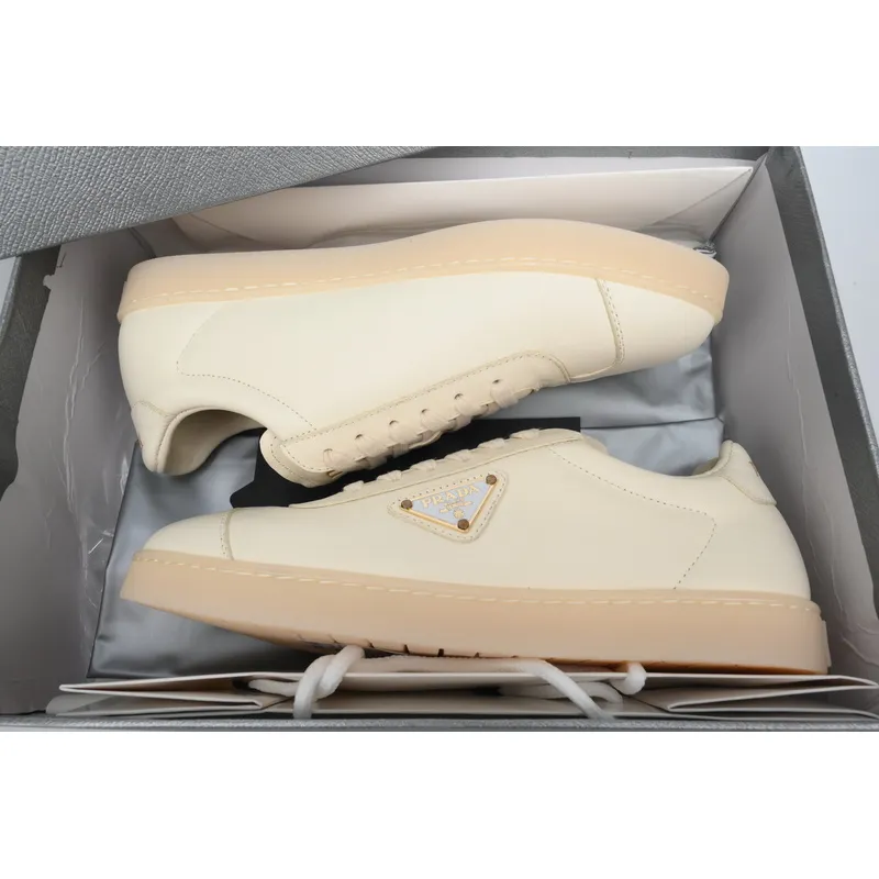 Prada Downtown Low Sneakers Rice White