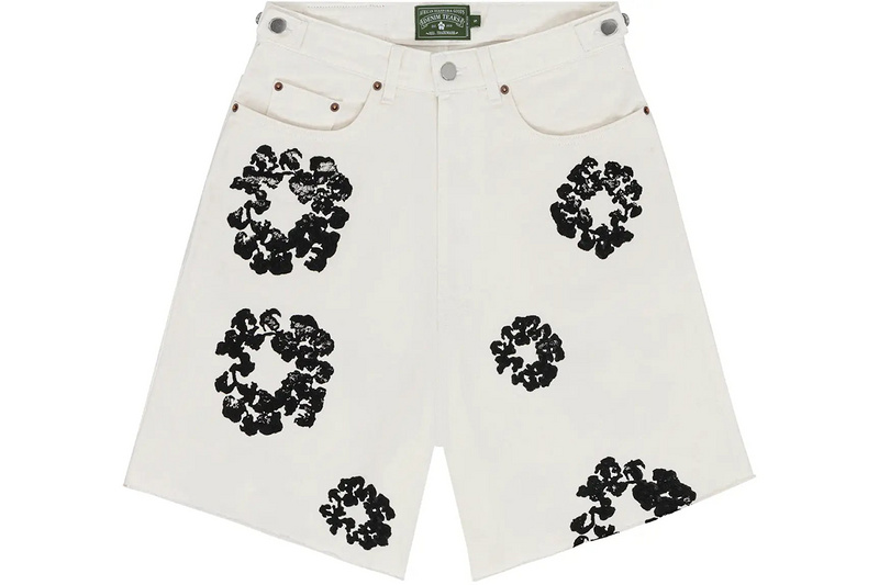 Denim Tears The Cotton Wreath Jean Short - White