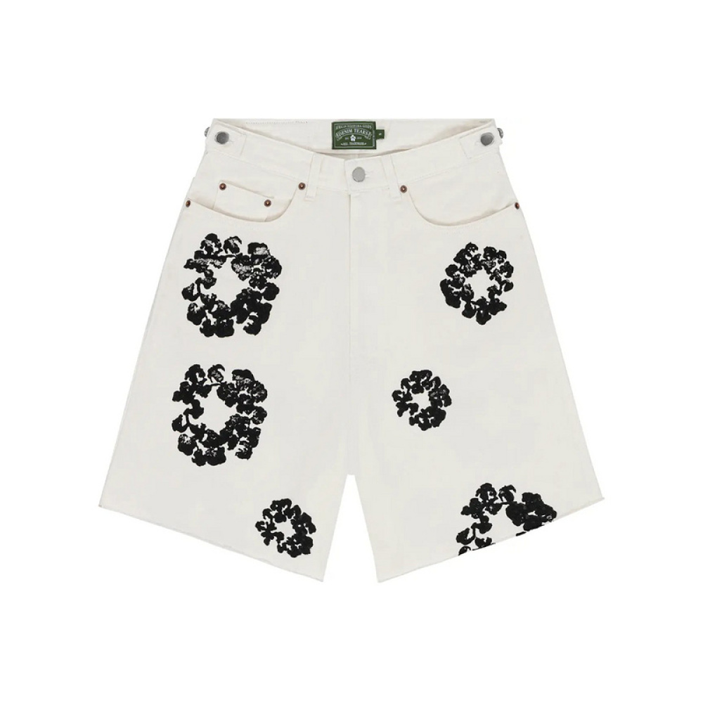 Denim Tears The Cotton Wreath Jean Short - White