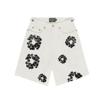 Denim Tears The Cotton Wreath Jean Short - White