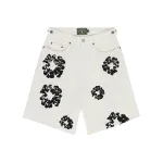 Denim Tears The Cotton Wreath Jean Short - White