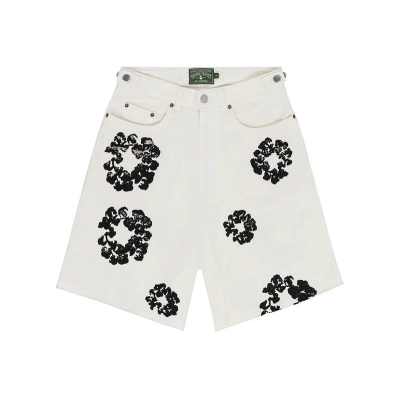 Denim Tears The Cotton Wreath Jean Short - White 01