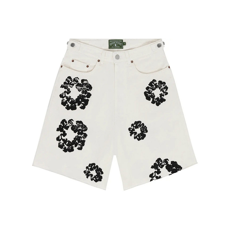 Denim Tears The Cotton Wreath Jean Short - White