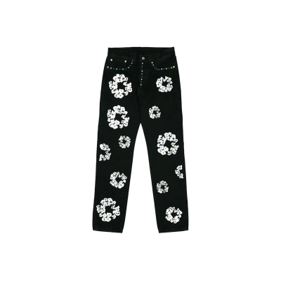 Denim Tears x Levi's 501 Cotton Rhinestone Wreath Jeans - Black 01