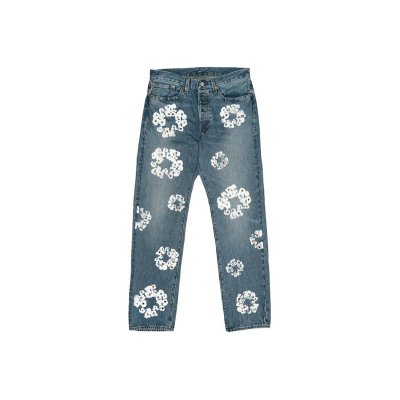 Denim Tears x Levi's 501 Cotton Rhinestone Wreath Jeans - Indigo 01