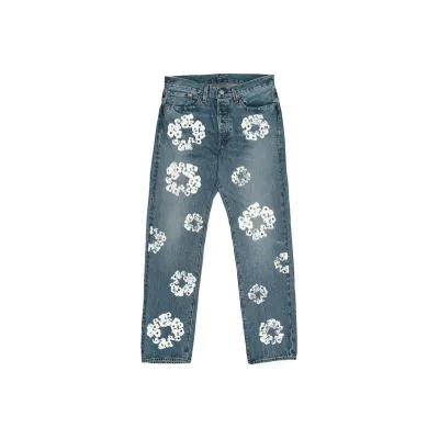 Denim Tears x Levi's 501 Cotton Rhinestone Wreath Jeans - Indigo 01