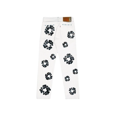 Denim Tears x Levi's 501 Cotton Rhinestone Wreath Jeans - White 02