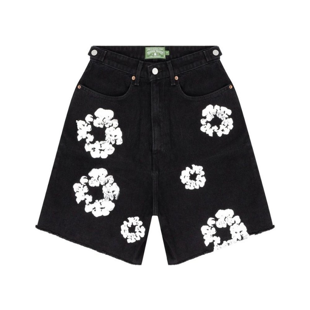 Denim Tears Cotton Wreath Jean Short - Black