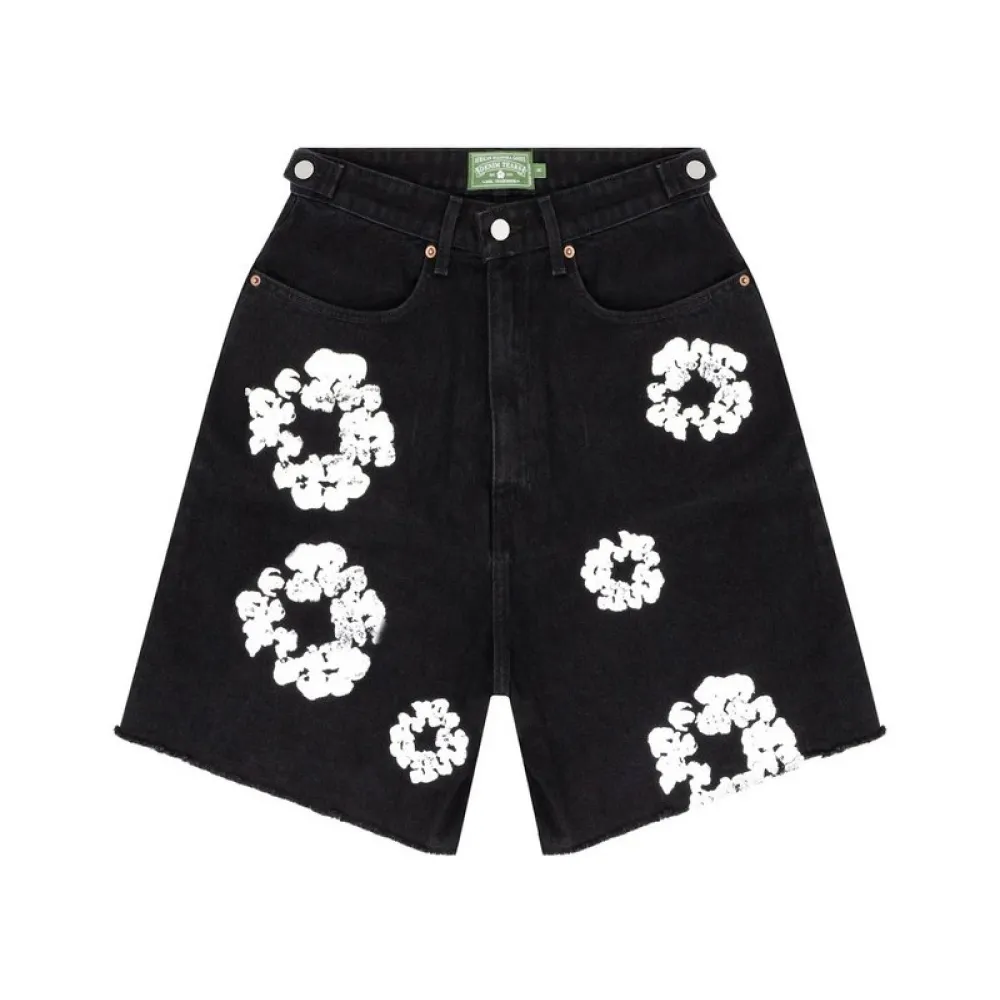 Denim Tears Cotton Wreath Jean Short - Black
