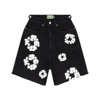 Denim Tears Cotton Wreath Jean Short - Black 01