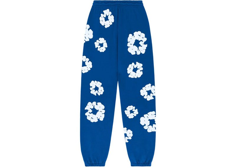 Denim Tears The Cotton Wreath Sweatpants-Blue