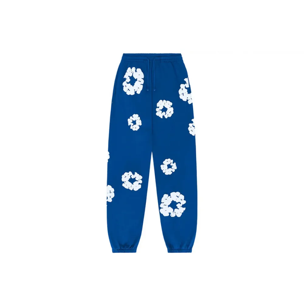 Denim Tears The Cotton Wreath Sweatpants-Blue
