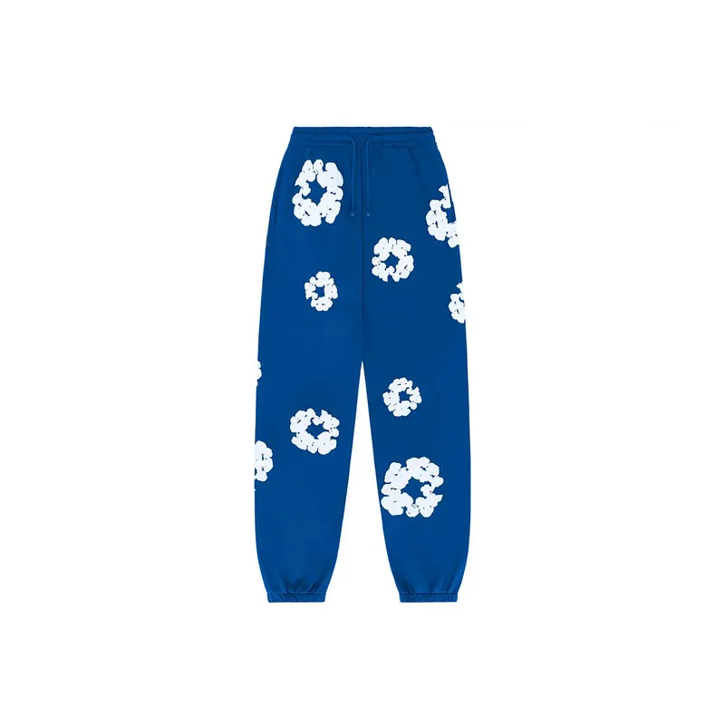 Denim Tears The Cotton Wreath Sweatpants-Blue
