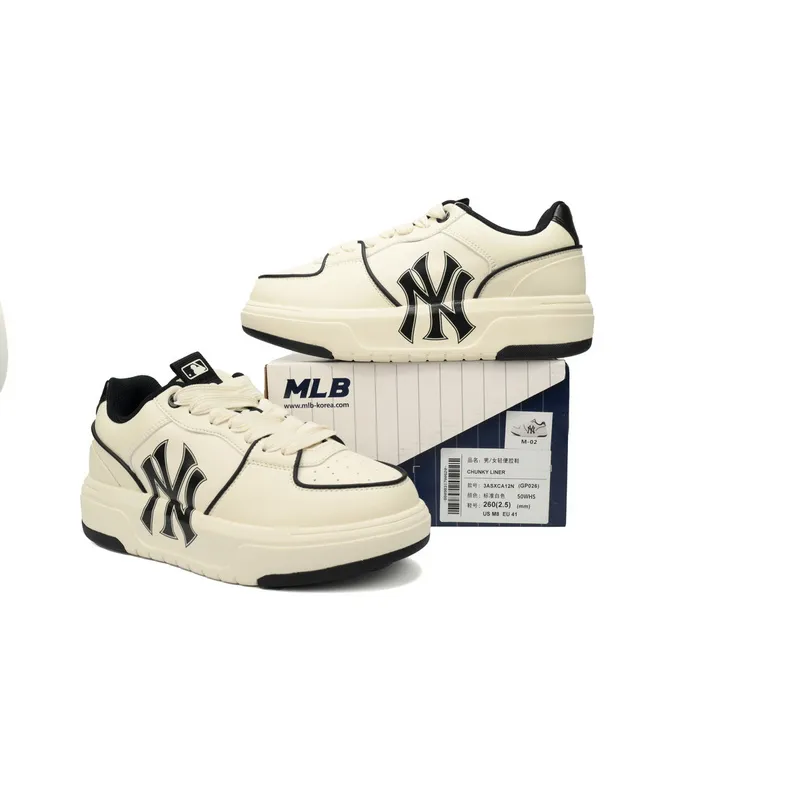 Giày MLB Chunky Liner White Black