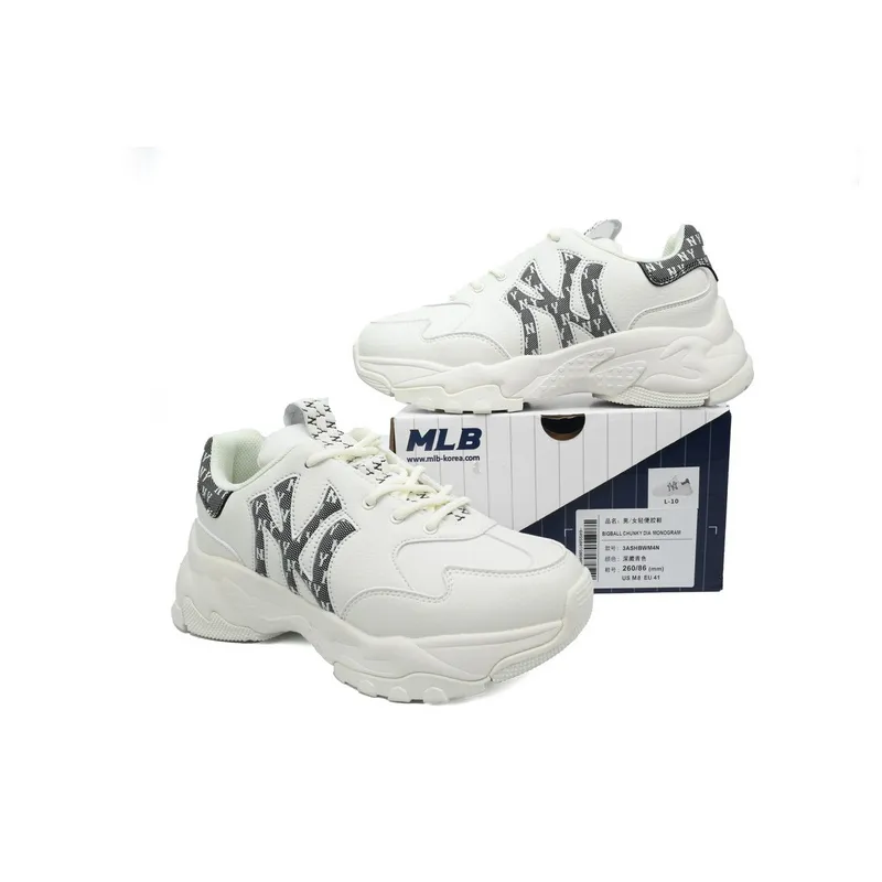 Giày MLB Chunky Window Monogram New York Yankees Black
