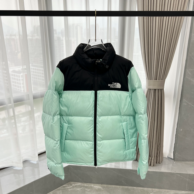 TheNorthFace Splicing White And Celeste