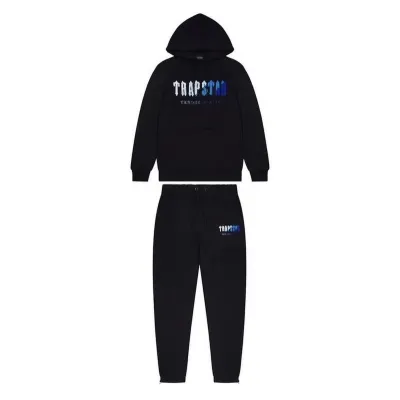 Trapstar Chenille Decoded Hoodie Tracksuit -Black 01