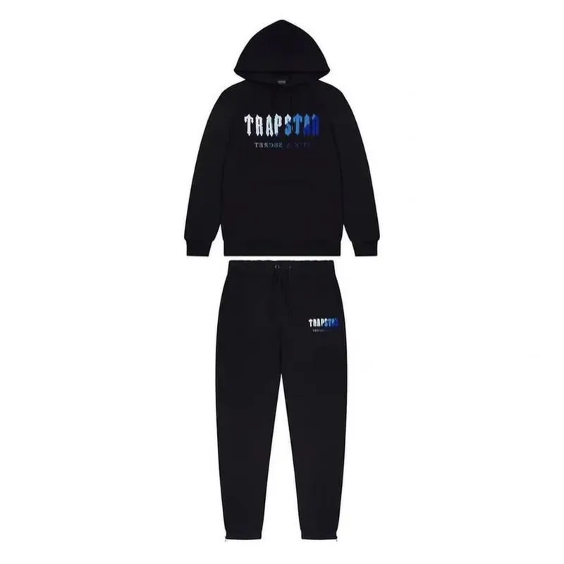 Trapstar Chenille Decoded Hoodie Tracksuit -Black