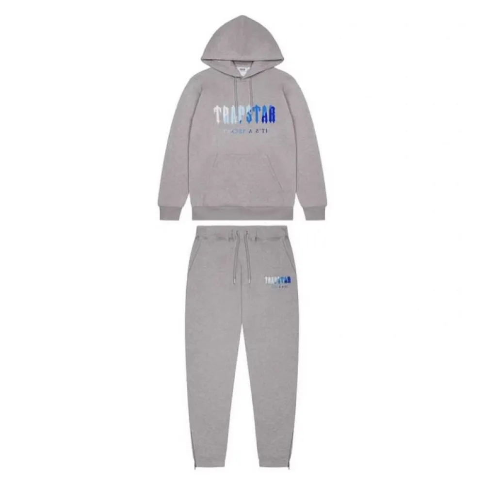 Trapstar Chenille Decoded Hoodie Tracksuit -Grey