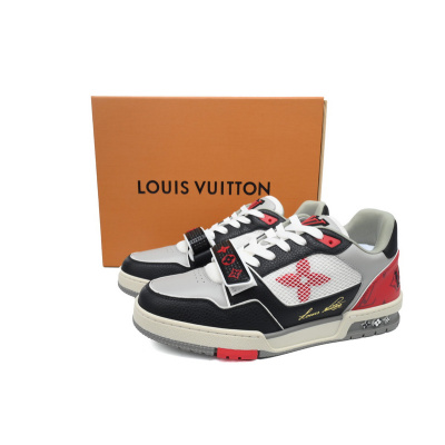 Louis Vuitton Trainer Black and Red  02