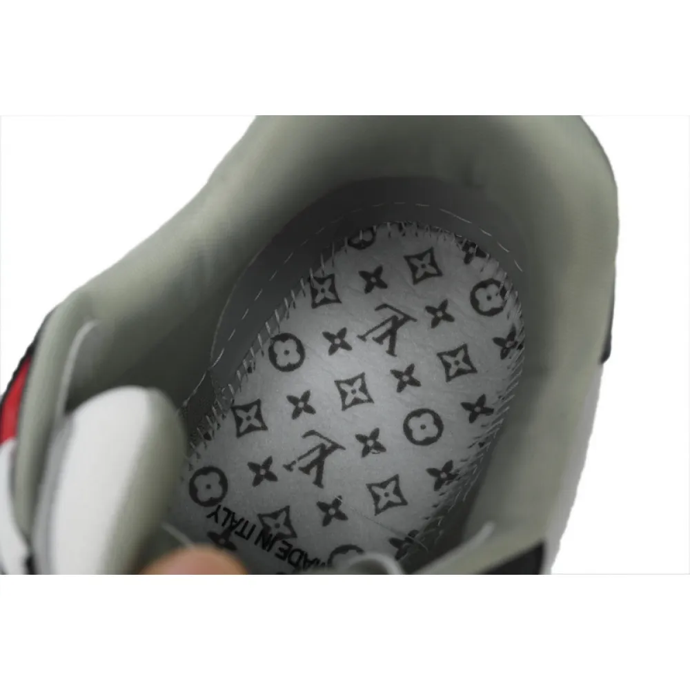 Louis Vuitton Trainer Black and Red 