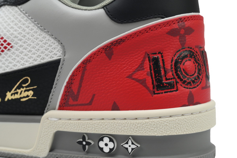 Louis Vuitton Trainer Black and Red 