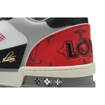 Louis Vuitton Trainer Black and Red 
