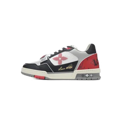 Louis Vuitton Trainer Black and Red  01